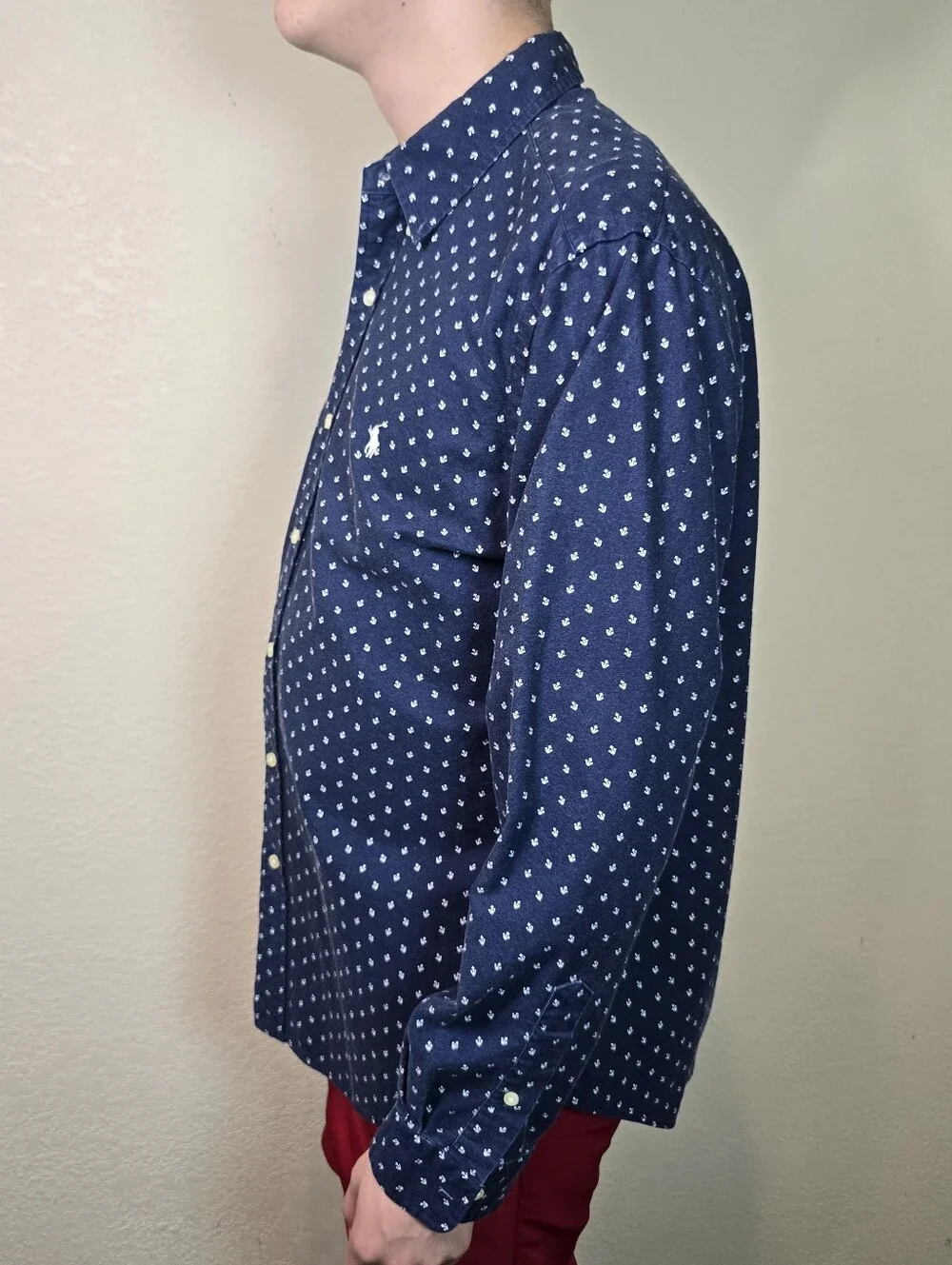Polo Ralph Lauren Nautical Anchor  Button Down Shirt Large Nautical